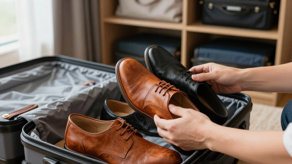 leather shoe bags for travel for international trips