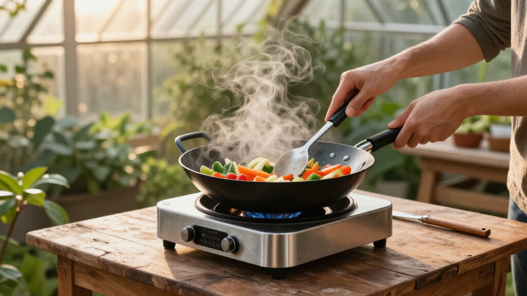 induction wok cooktop commercial