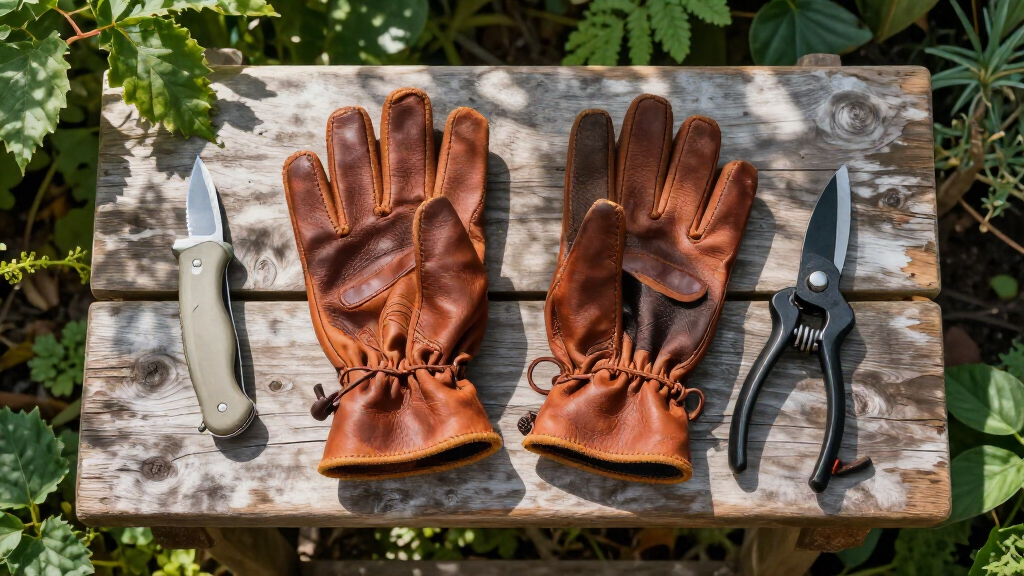 leather bushcraft gloves