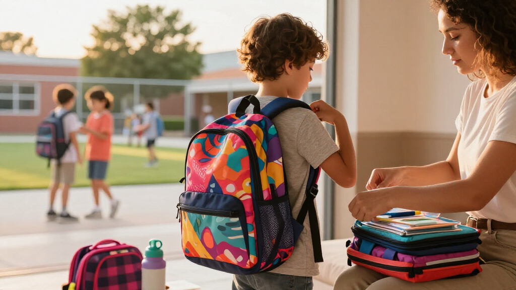school supplies and backpacks
