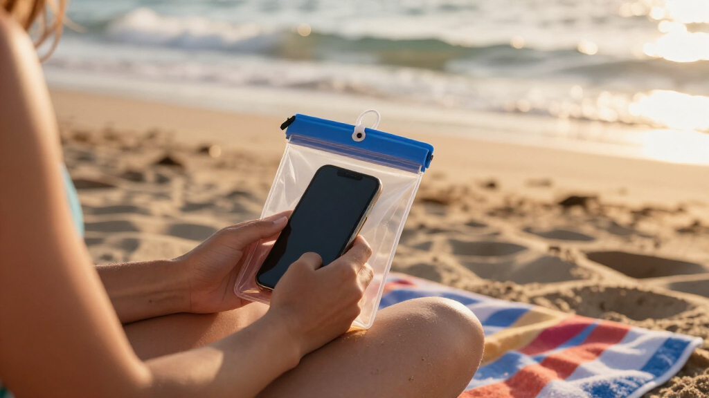 waterproof phone pouch beach vacations
