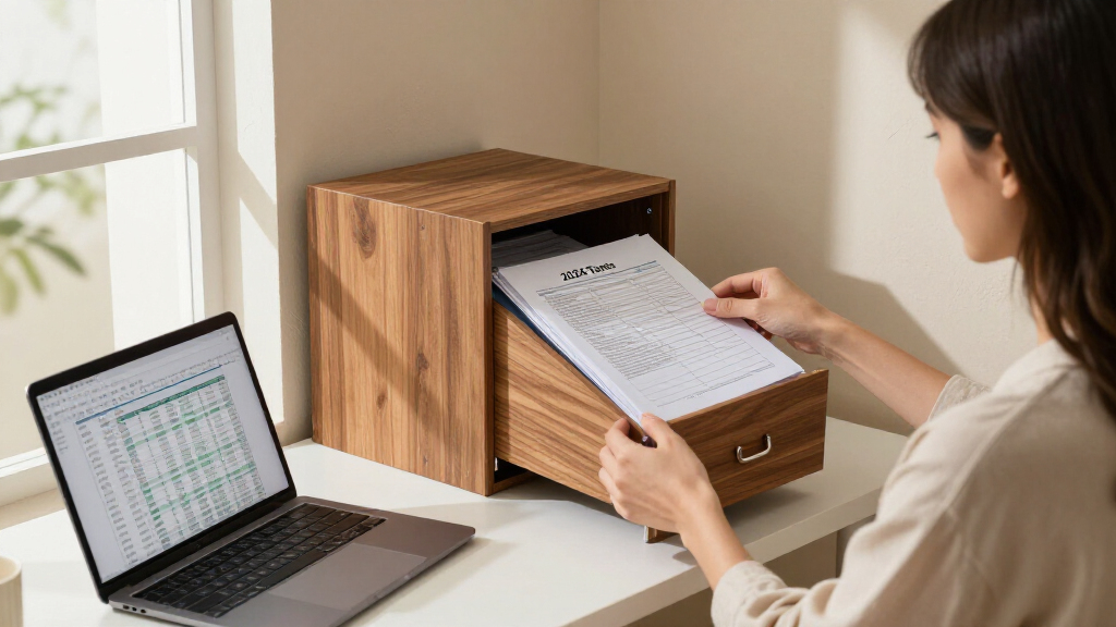 file cabinets for tax documents and receipts