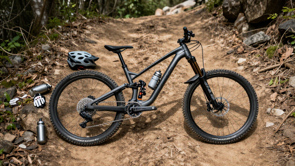 downhill mountain bike with full suspension