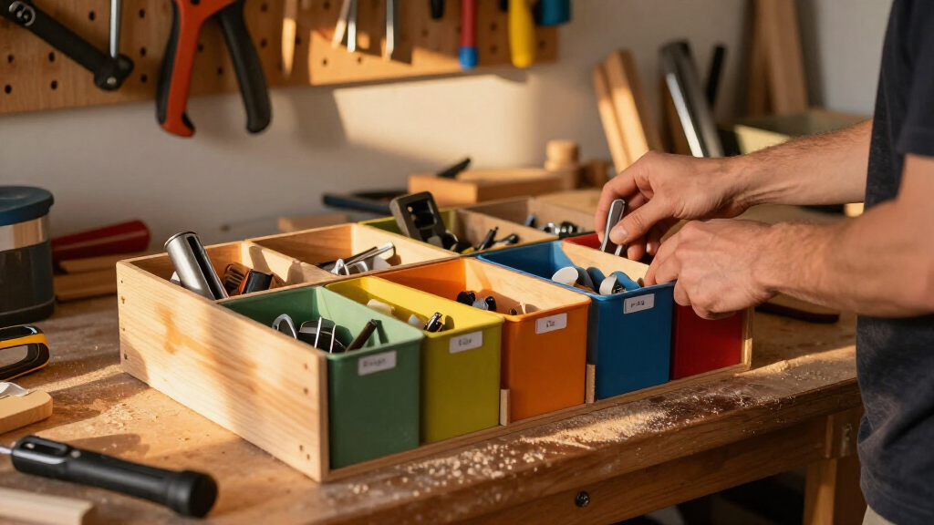 woodworking storage and organization bins