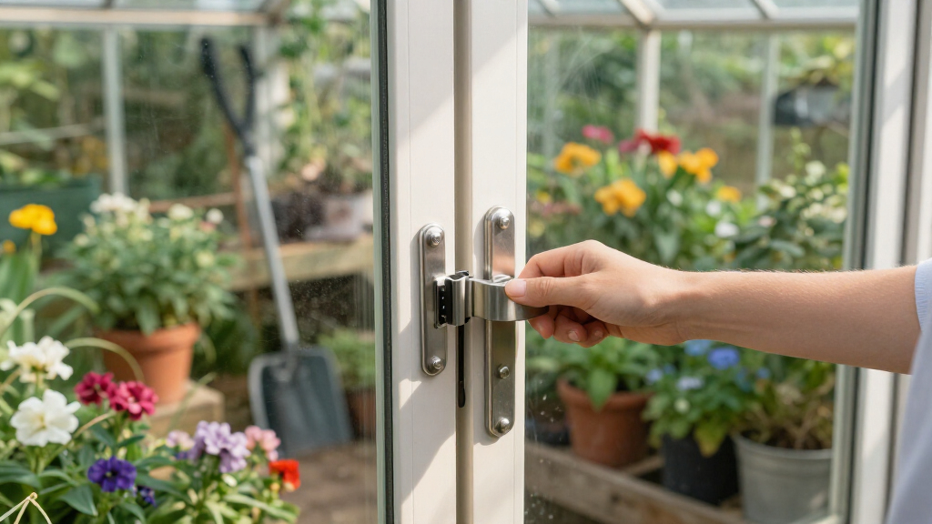 best greenhouse door closer for windy areas