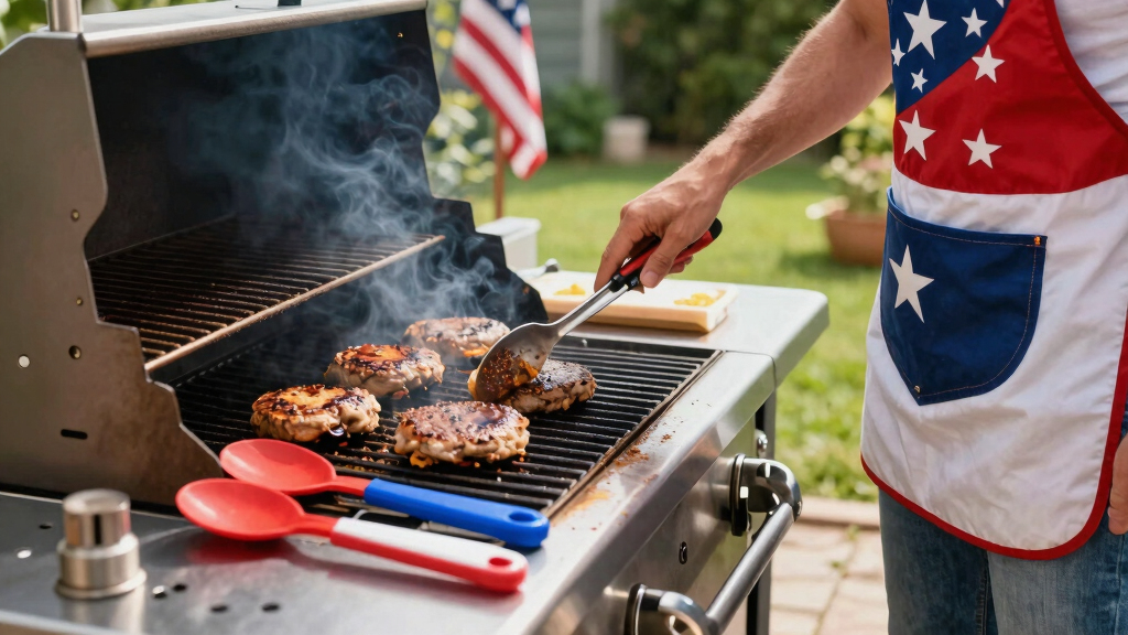 patriotic outdoor grilling tools