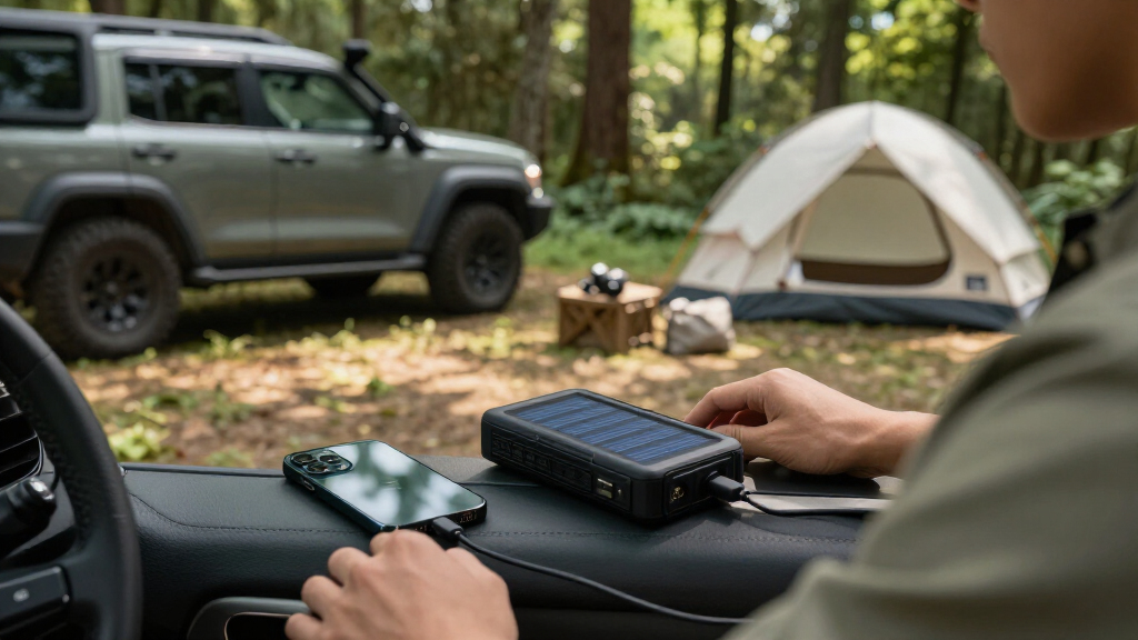 solar power bank for camping for car camping