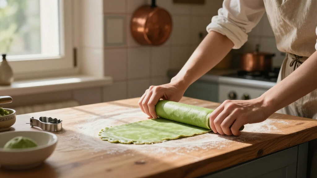 Roll Green Pasta Thin Enough to Melt Into the Layers