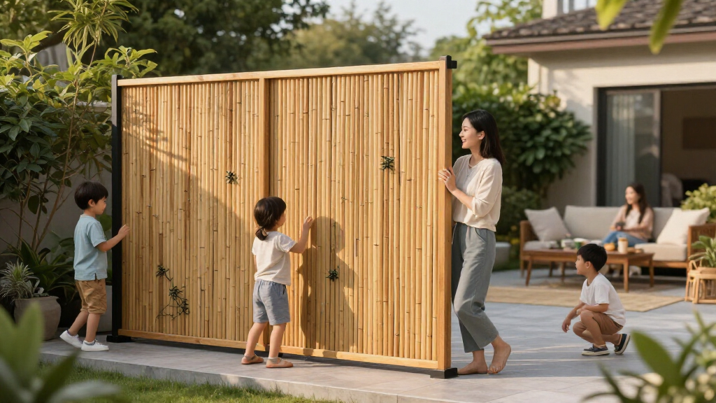 outdoor privacy screens freestanding panels
