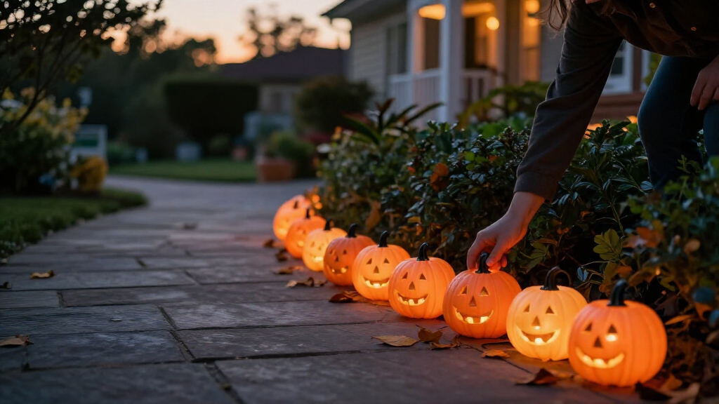 Halloween outdoor pathway lights