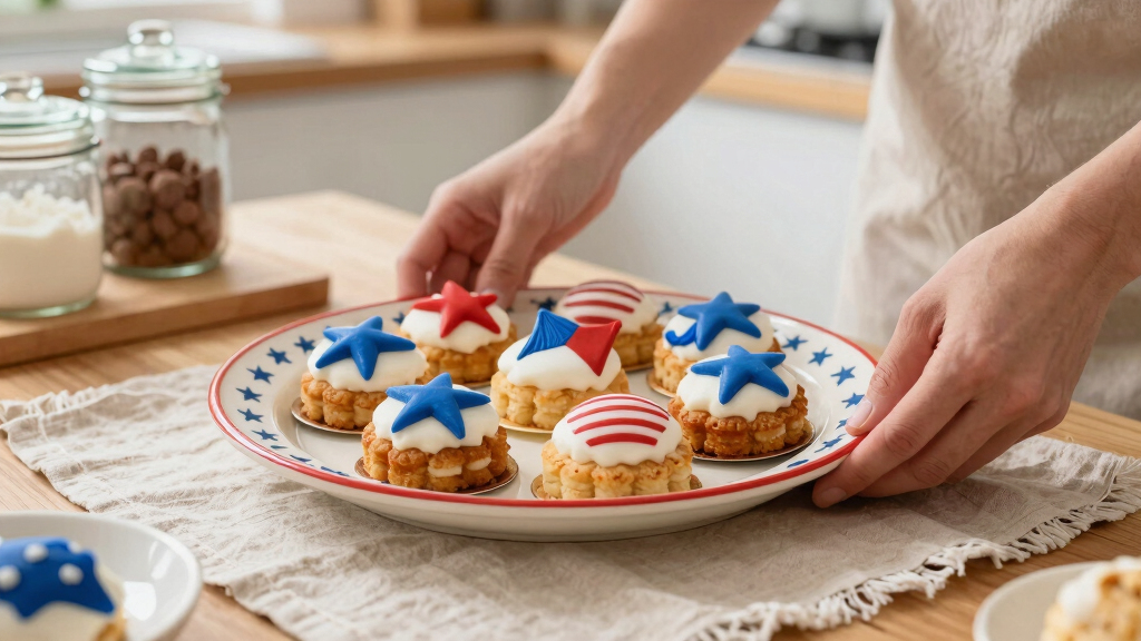 patriotic dessert serving platters