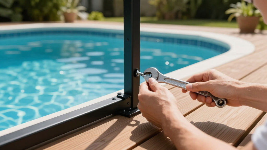 best pool handrail for deck mount