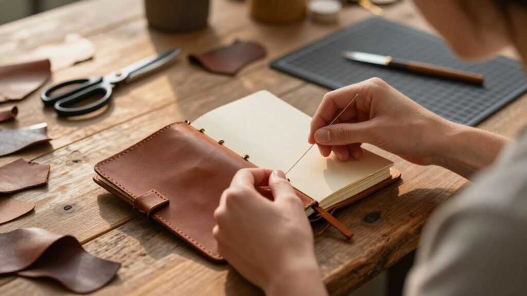 handmade leather journal