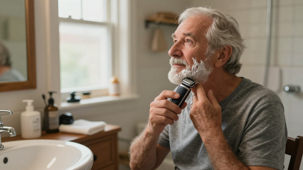 electric shaver for elderly man
