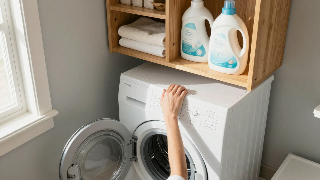 best over washer cabinet for small laundry room