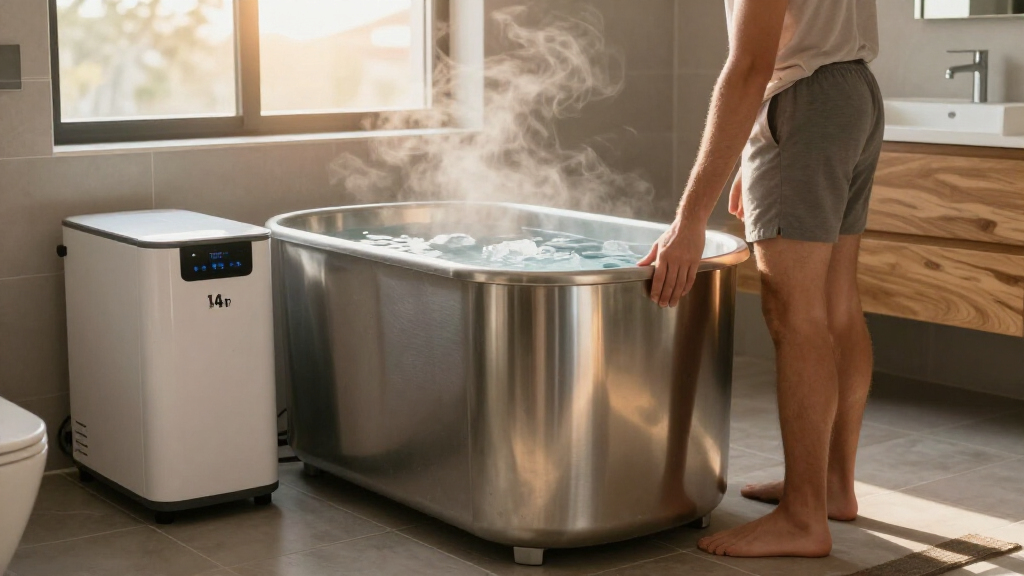 quiet 14 hp water chiller for cold plunge