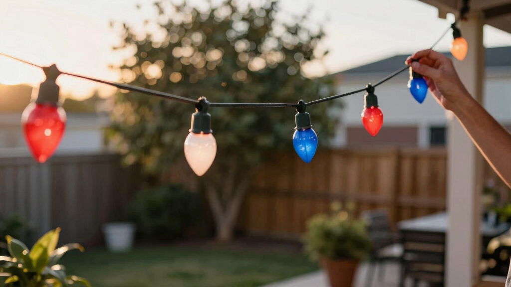 patriotic outdoor string lights