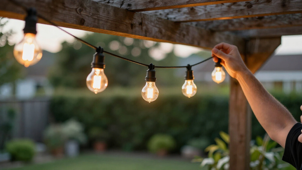 smart outdoor string lights permanent