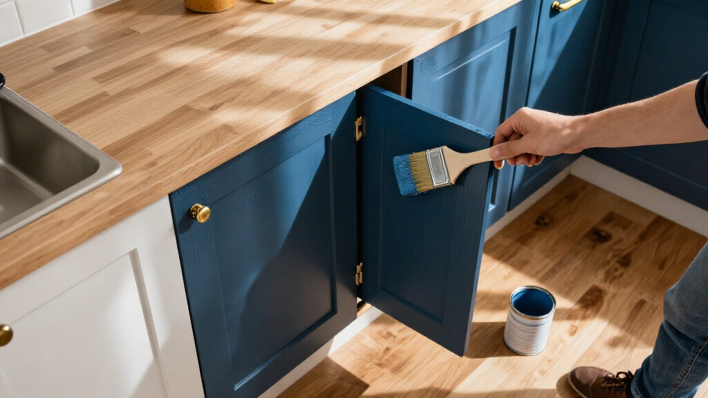 best blue kitchen cabinet paint