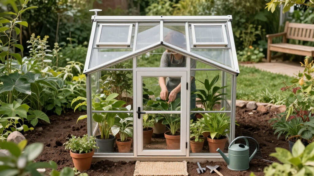 best greenhouse kit with roof vents and door