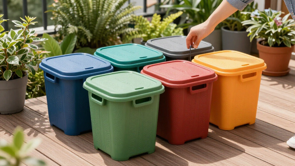 outdoor furniture organization bins