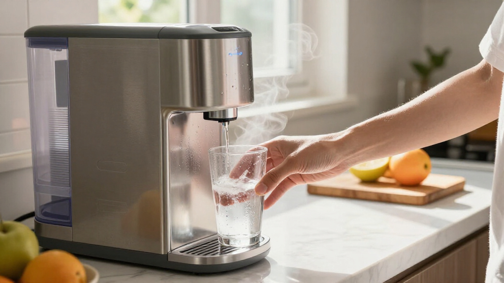 countertop water cooler hot and cold with filtration premium