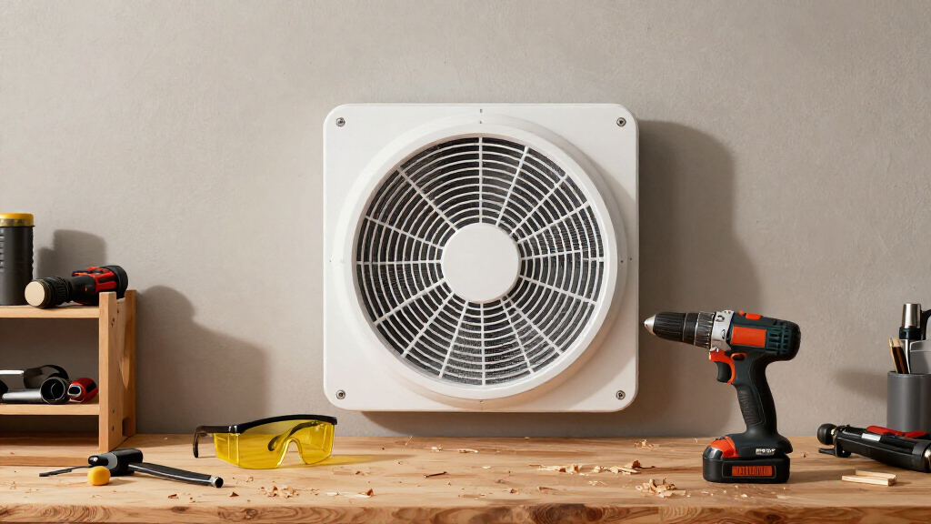 ceiling mounted shop air cleaner for a garage workshop