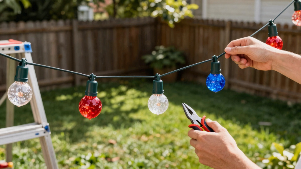 patriotic outdoor string lights