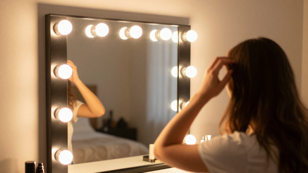 vanity mirror with lights large