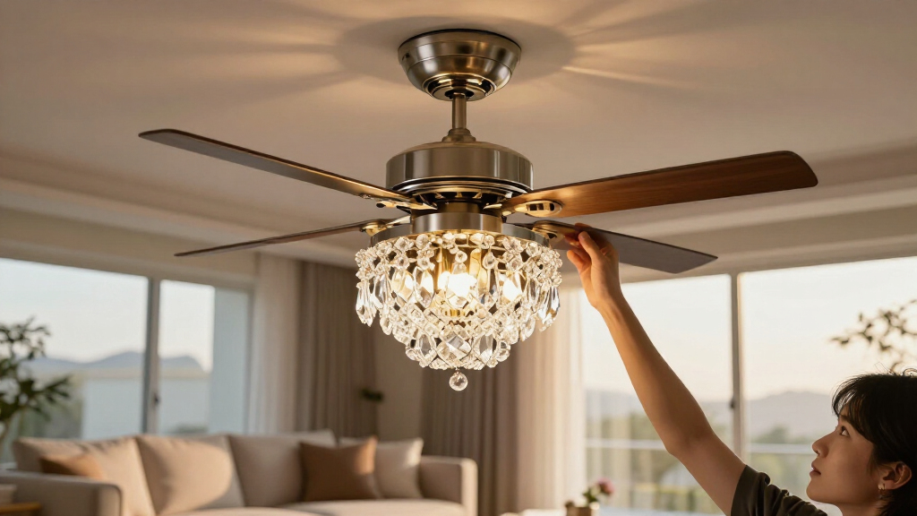 crystal chandelier ceiling fans