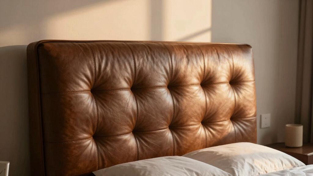 best leather headboard king premium
