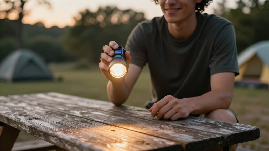 solar-powered emergency flashlights