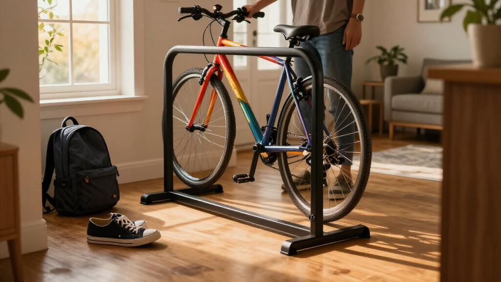 freestanding bike rack for apartment living