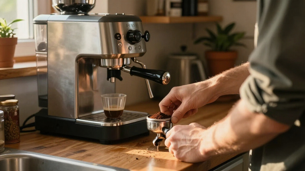 espresso machine with grinder
