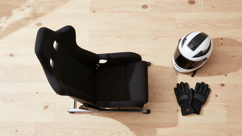 racing simulator seat with frame