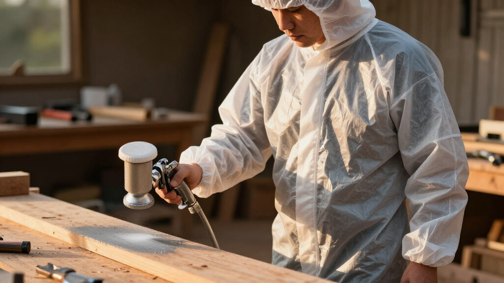 disposable paint suit for spraying