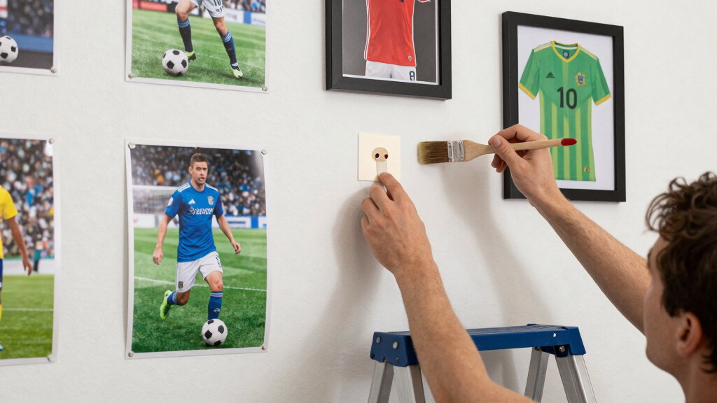 soccer-themed wall art