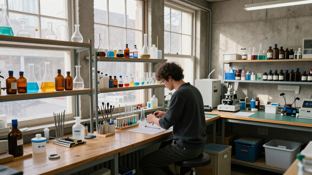 industrial shelving for studio