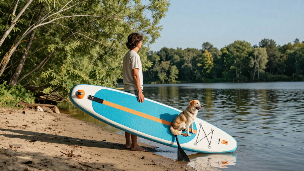 best extra-wide inflatable paddle board for dog adventures