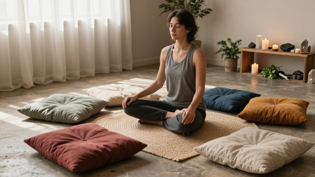 spirituality-themed meditation cushions