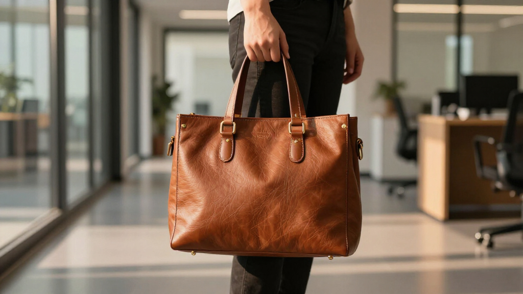 italian leather work tote bags for office