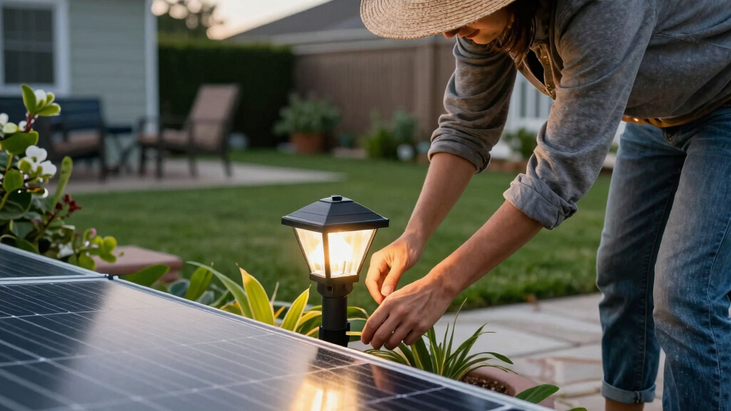 solar-powered outdoor lights