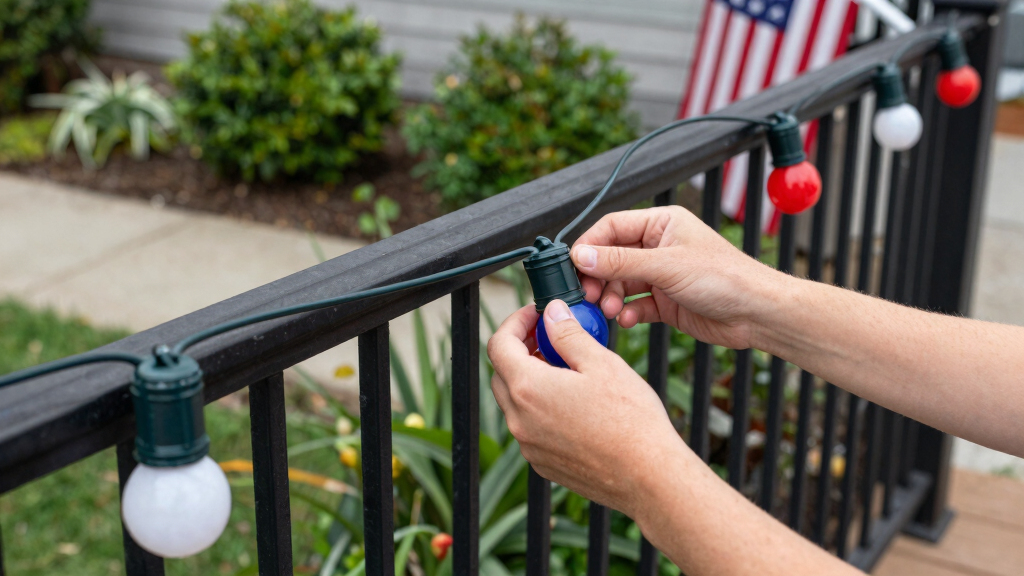 patriotic outdoor string lights