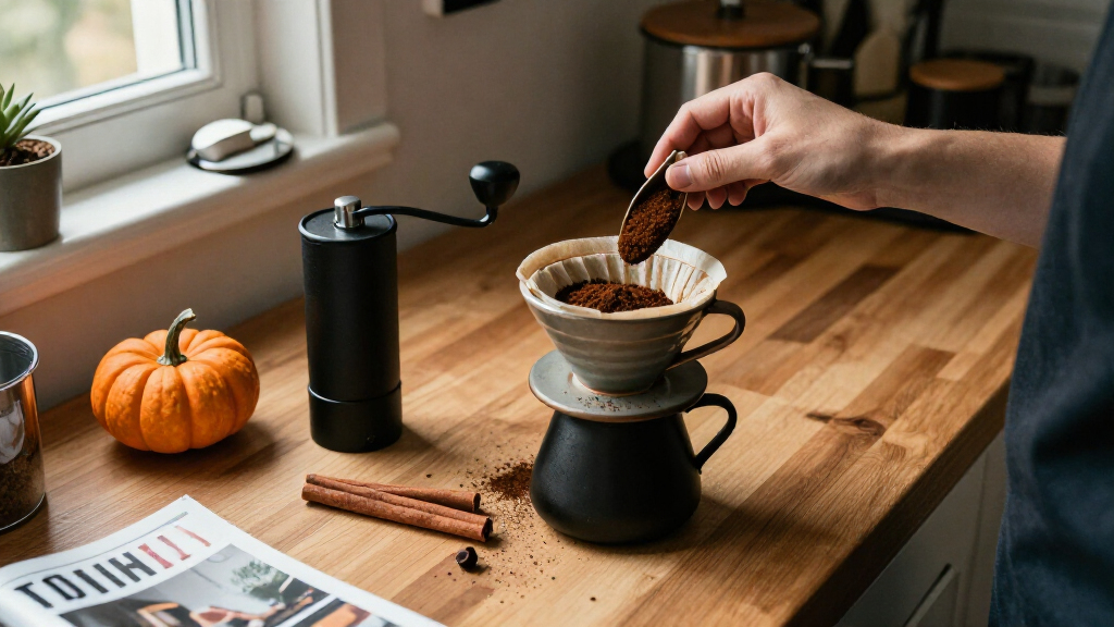 pumpkin spice coffee grounds