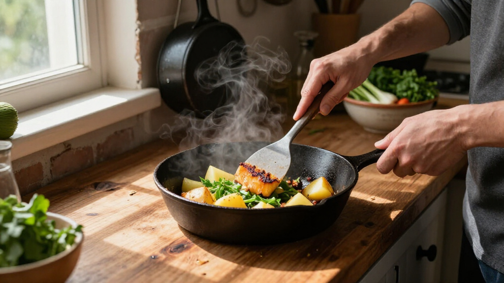 cast iron skillet set for crispy cooking