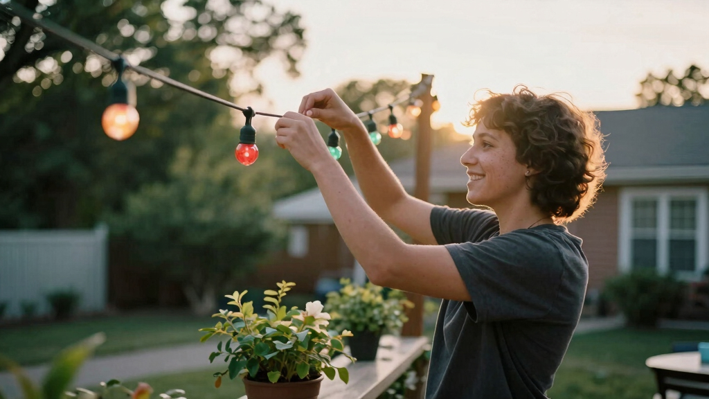 patriotic outdoor string lights