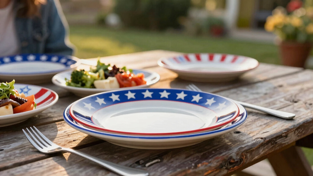 patriotic outdoor dinnerware