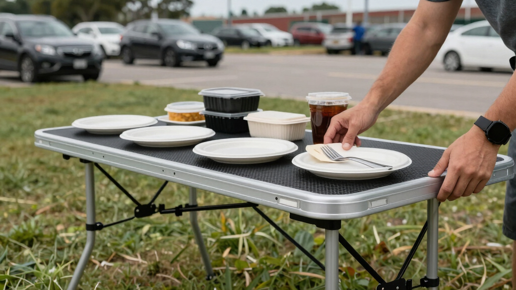 portable outdoor tailgating tables