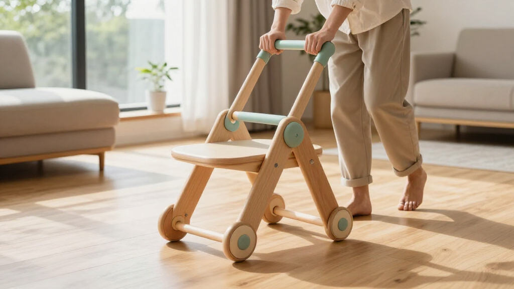 wooden baby walkers push toy