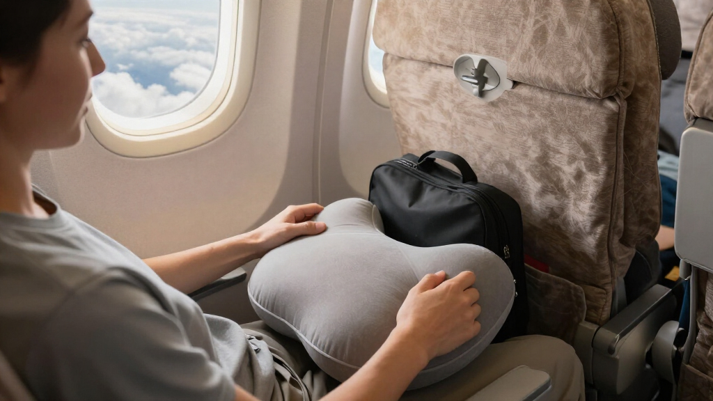 inflatable footrests for planes